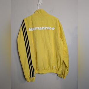 Adidas Pharrell Williams Humanrace Shell Jacket yellow Sz xs 80s Hip hop Culture